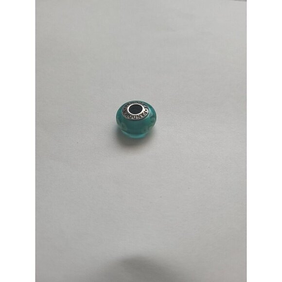 PANDORA Flowers For You Turquoise Green Murano Glass Charm - Picture 6 of 12
